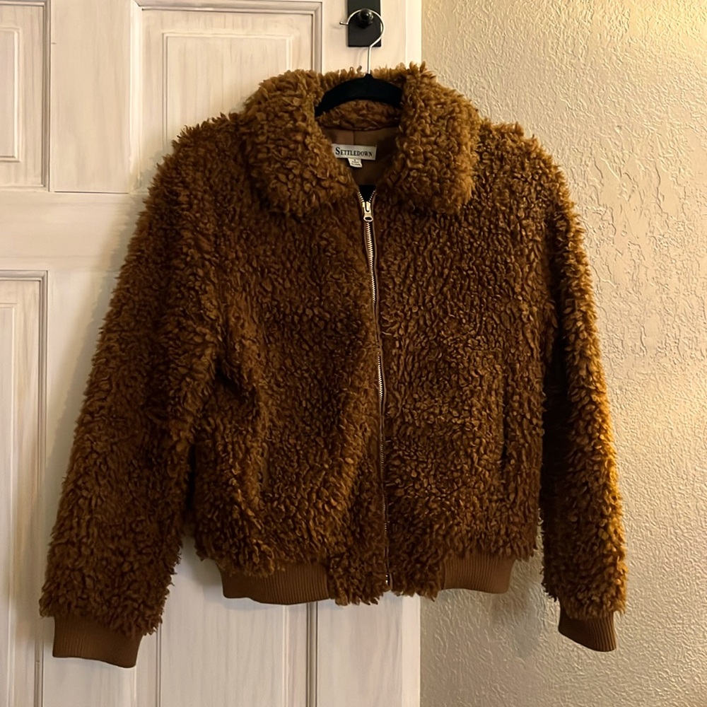 Dolls Kill Brown Teddy Bear Jacket